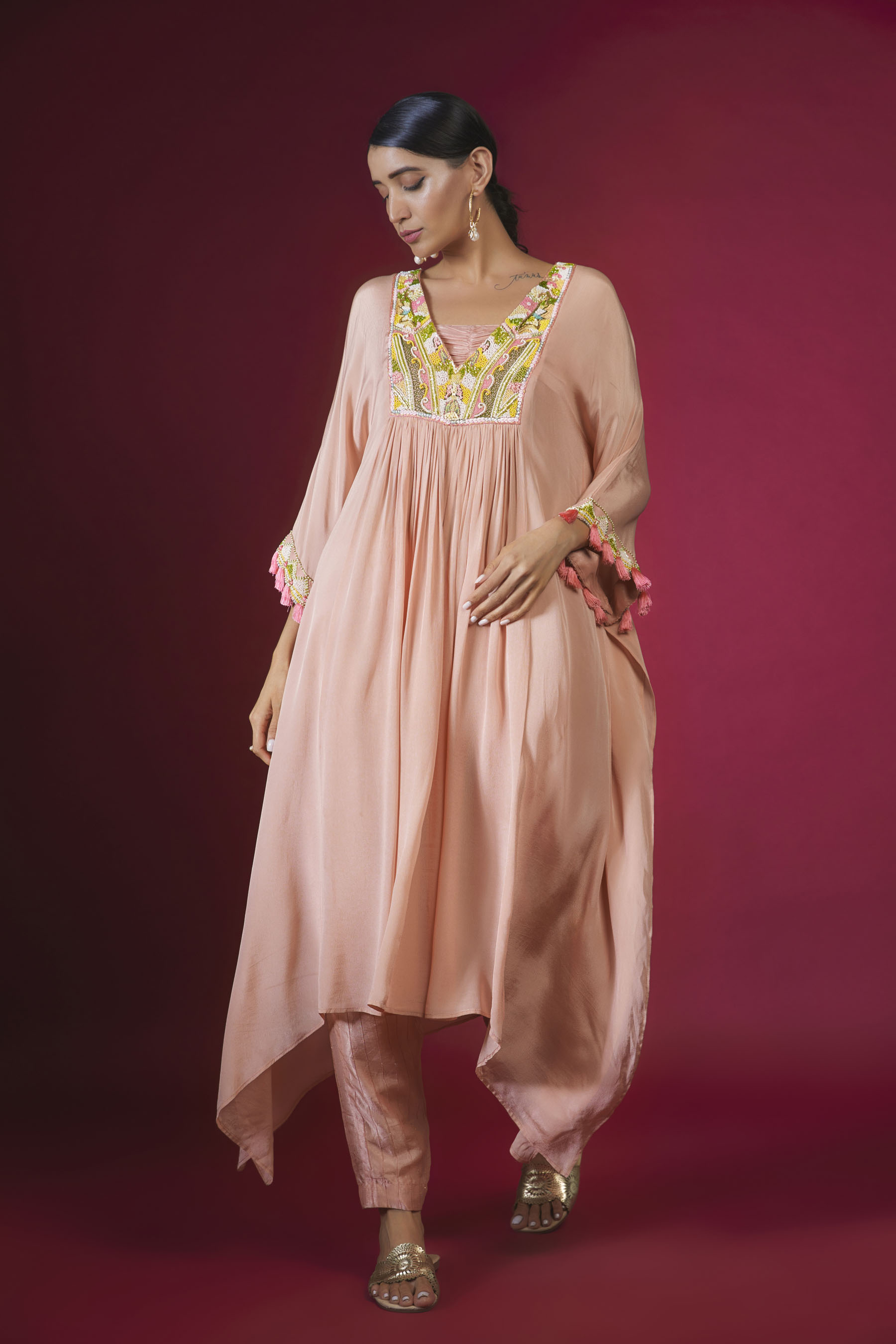 Multi  And Tassel Kaftan