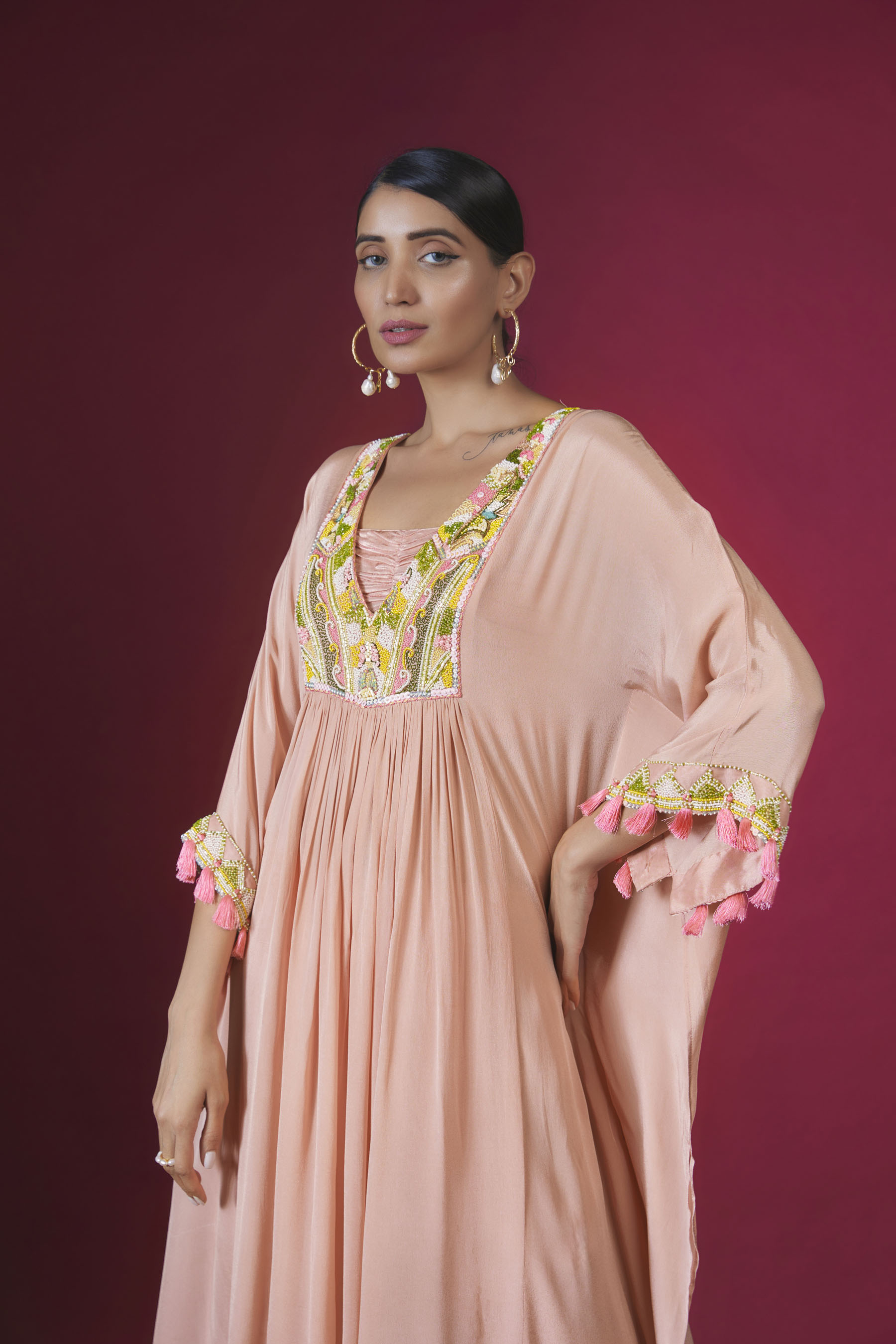 Multi  And Tassel Kaftan